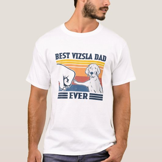T-shirt Meilleures Vizsla Papa Jamais Drôle Amateur de chi (Devant)