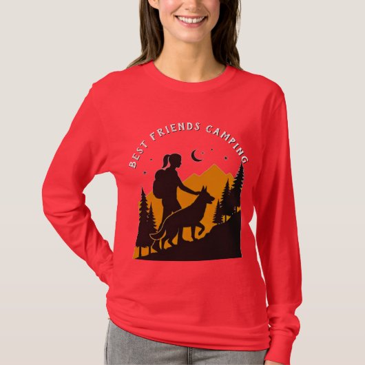 T-shirt Meilleurs amis camping (Devant)