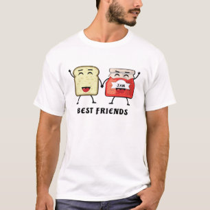 T-shirt Meilleurs amis - Confiture et pain - Illustration