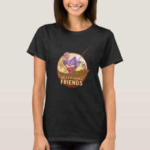 T-shirt Meilleurs amis des pêcheurs mari et chien pêche po