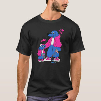 T-shirt Meilleurs amis : Duo de chien bleu père et fils (r