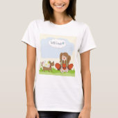 T-shirt Meilleurs amis Fille Et Chien (Devant)