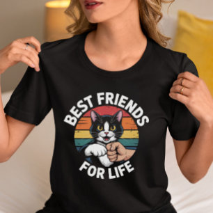 T-shirt Meilleurs amis pour la vie Chat - Funny Fist Bump