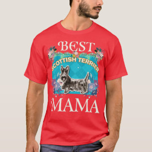 T-shirt Meilleurs Cadeaux De Terrier Mama écossais Pour Le