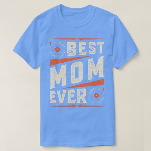 T-shirt Meilleurs disques de vinyle de maman (Design devant)