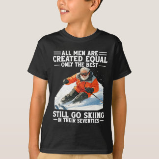 T-shirt Meilleurs hommes de 70 ans: ils vont encore skier 