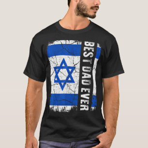 T-shirt Meilleurs Israéliens papa jamais Israël Drapeau Fê