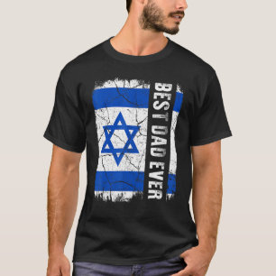 T-shirt Meilleurs Israéliens papa jamais Israël Drapeau Fê