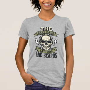 T-shirt Meilleurs papas ont des tatouages et des barbes Cr