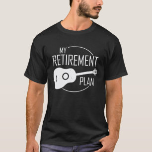 T-shirt Mein Plan de retraite Guitariste Père Ukulele Musi