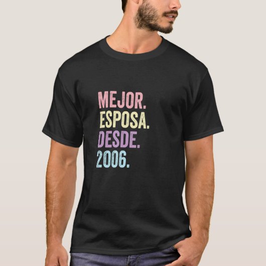 T-shirt Mejor Esposa Desde 2006 16th Wedding Anniversary 1 (Devant)