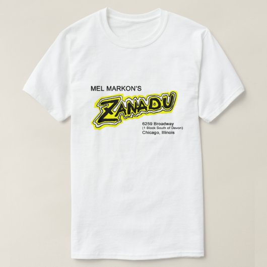 T-shirt Mel Markon, Zanadu, Chicago, Illinois (Design devant)