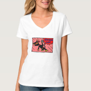 T-Shirt Mel "NINJA CAT" Femme V-Neck