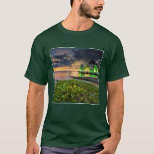 T-shirt Melaka pendant le coucher du soleil Masjid Selat