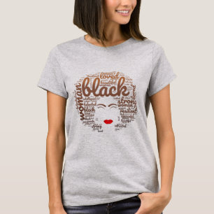 T-shirt Melanated Strong Woman, Black History