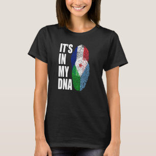 T-shirt Mélange D'ADN Français Et Djibouti Patrimoine Du D