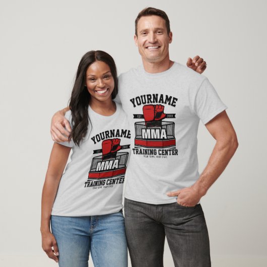 T-shirt Mélange d'arts martiaux AJOUTER LE NOM MIXED MARTI (Unisexe)