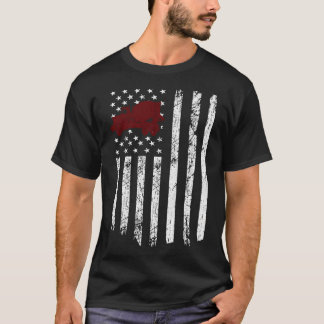T-shirt Mélange de béton Drapeau américain Ciment patrioti