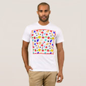 T-shirt Mélange de couleurs de fruits tropicaux (Devant entier)