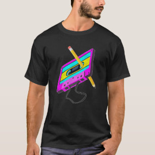 T-shirt Mélange de musique Retro 80s Cassette Tape Pcrayon