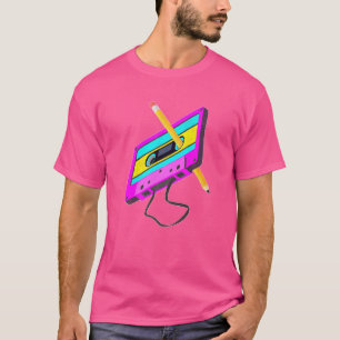 T-shirt Mélange de musique Retro 80s Cassette Tape Pcrayon