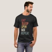 T-shirt Mélange de rotation du sommeil Répéter le cadeau D (Devant entier)