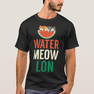 T-shirt Mélange D'Eau Meow Melon Melon Avec Chats Melon Gr