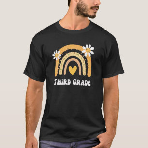 T-shirt Mélange d'enseignant de troisième année Fleurs de