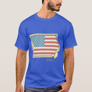 T-shirt Mélange drôle de géographie de l'Iowa