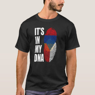 T-shirt Mélanger L'ADN De L'Arménie Et De La Tchèque Patri