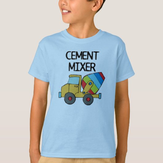 T-shirt Mélangeur de ciment coloré (Devant)