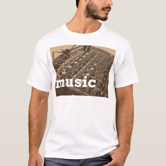 T-shirt Mélangeur de studio de musique (Devant)