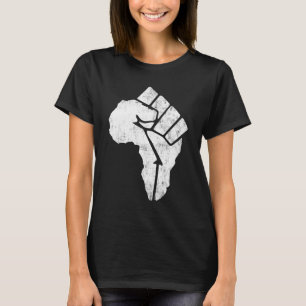 T-shirt Melanin Afrique Carte Mois de l'histoire noire Ame
