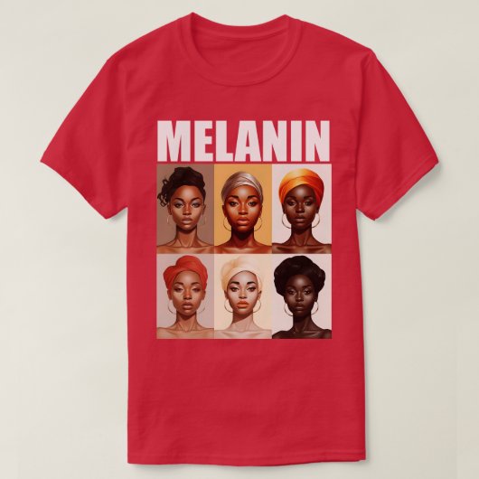 T-shirt Melanin Afrocentrique Black Pride Afro Femmes (Design devant)