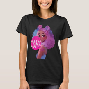 T-shirt Melanin Black Girl Blow Bubble Gum histoire noire