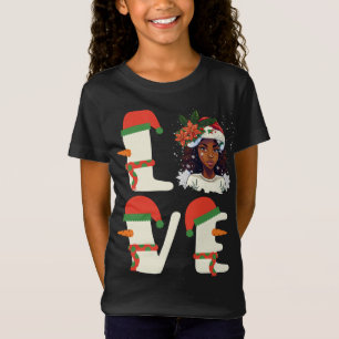 T-Shirt Melanin Christmas Love Black Girl Magic Sista T-Sh