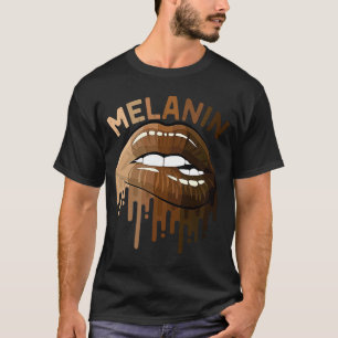 T-shirt Melanin des lèvres pour la Fierté des femmes Mois