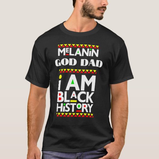 T-shirt Melanin Dieu Papa Je Suis Noir Histoire Février Bl (Devant)