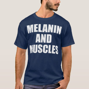 T-shirt Melanin et Muscles Noir est belle salle de sport
