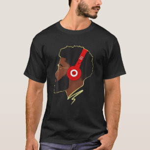 T-shirt Melanin Hommes Africain-Américain Forte Noir Natur