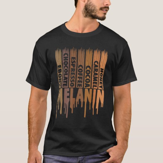 T-shirt Melanin Honey Caramel Cocoa Café Espresso Chocol (Devant)