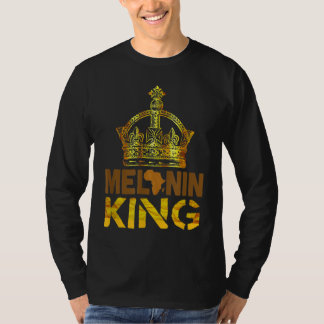T-shirt Melanin King pour Hommes Mois de l'histoire des No
