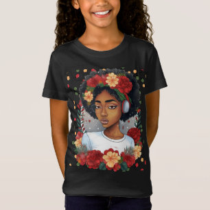 T-Shirt Melanin Noël hiver Black Girl Magic Sista
