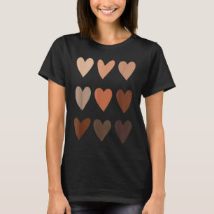 T-shirt Melanin Peau Tone Coeurs Be Kind Black History lun