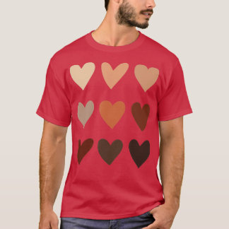 T-shirt Melanin Peau Tone Coeurs Be Kind Black History lun