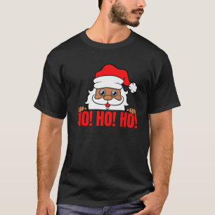 T-shirt Melanin Père Noël Ho Ho Ho Black Girl Magic Brown