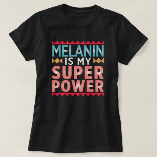 T-shirt Melanin Poppin Design (Design devant)