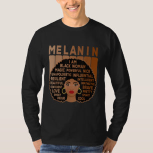 T-shirt Melanin Pride Black Woman Afro American Black Girl