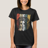 T-shirt Melanin Queen African American Strong Black Natura (Devant)