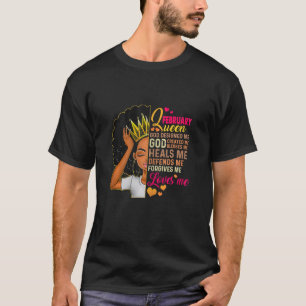 T-shirt Melanin Queen Est Née En Février Black Girl Birt